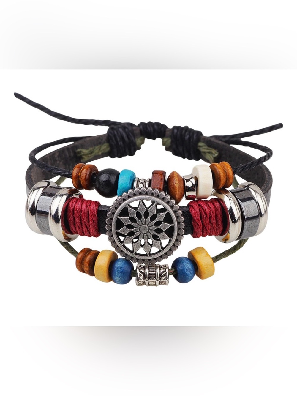 Boho beaded string bracelet